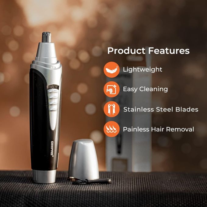 Geepas Nose & Ear Hair Trimmer Professional Small Compact Nasal Nostril Hair Clippers