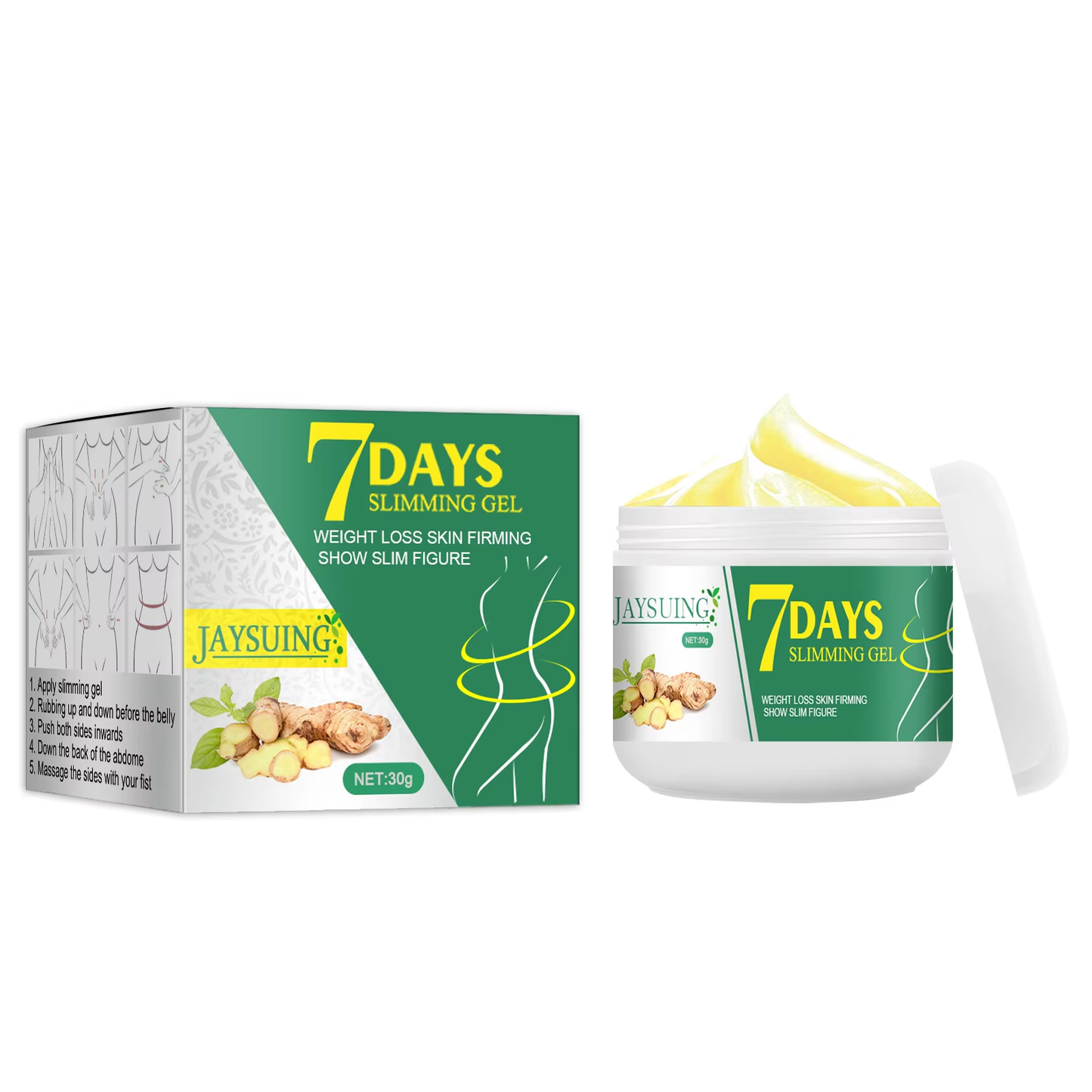 7 DAYS Ginger Slimming Cream Fast Weight Loss Removal Leg Waist Cellulite Fat Burning Massage Cream