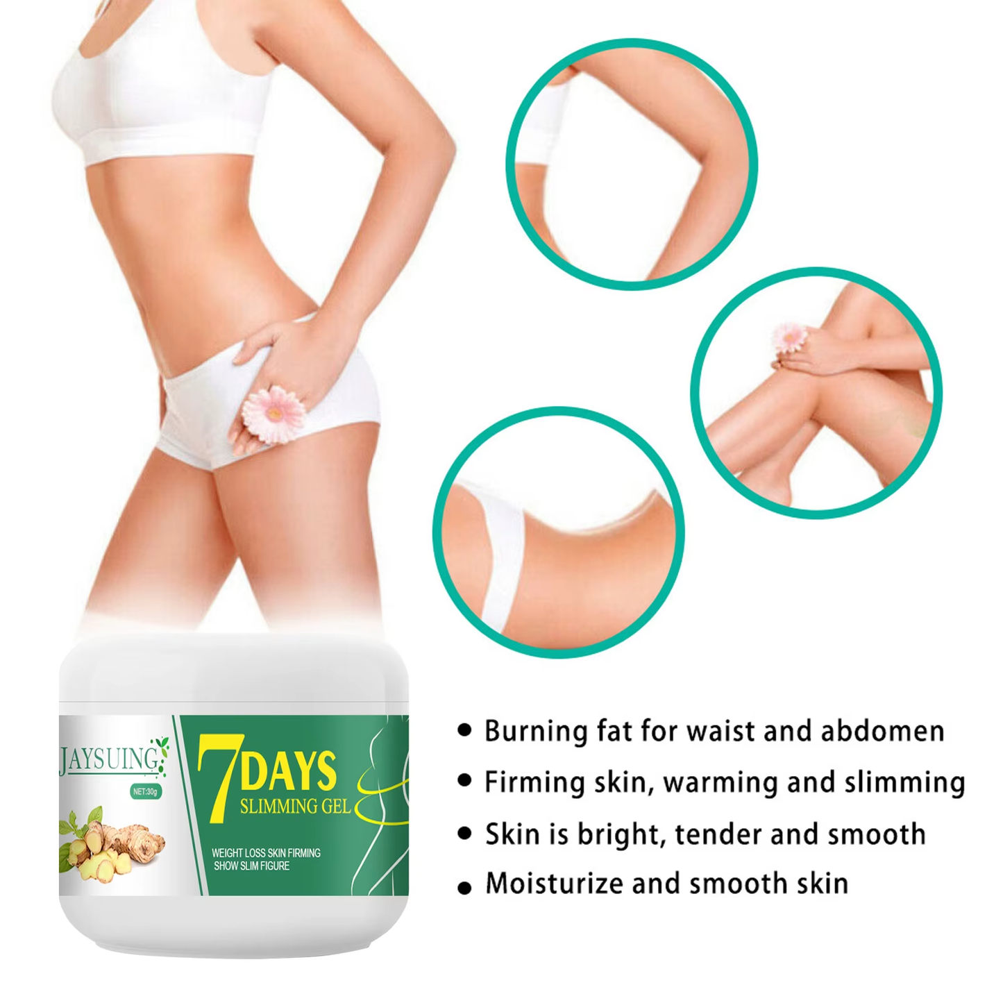 7 DAYS Ginger Slimming Cream Fast Weight Loss Removal Leg Waist Cellulite Fat Burning Massage Cream