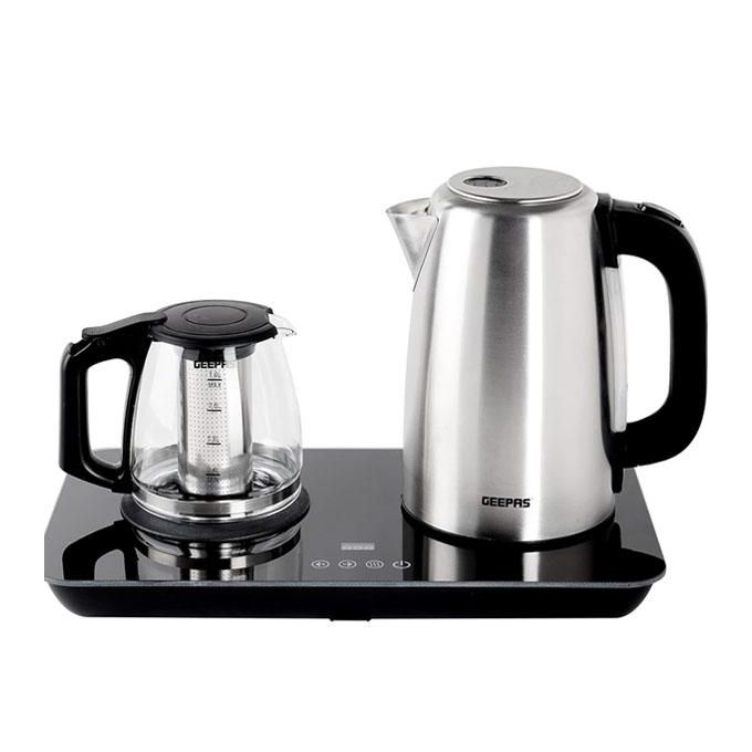 Geepas 2 IN 1 Unique Hot Tea Pot And Cordless Electric Tea Maker