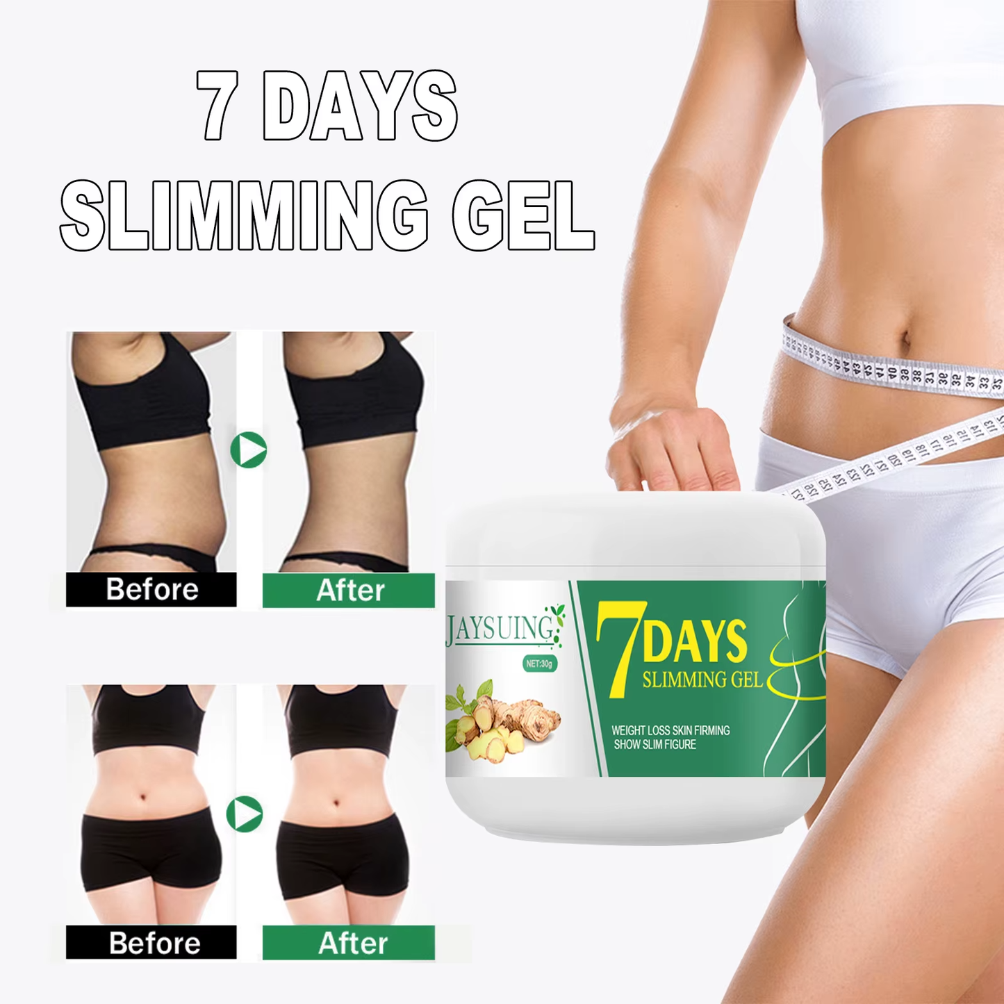 7 DAYS Ginger Slimming Cream Fast Weight Loss Removal Leg Waist Cellulite Fat Burning Massage Cream