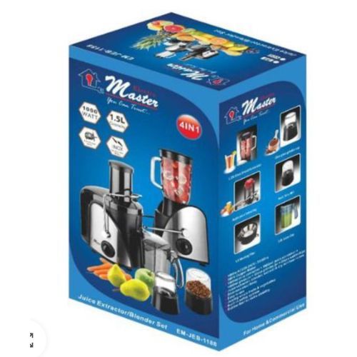 Electro Master Juice Blender and Grinder-Sliver &Black Juicer 4 in 11000W EM-JEB-188