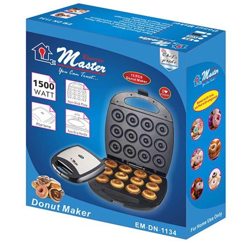 Electro Masters 1 Piece Of Electric Donut Maker For Home Makes 12 Slot Doughnuts