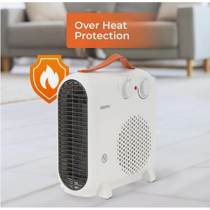 Geepas Portable Fan Heater Thermostat 2 Heat Option