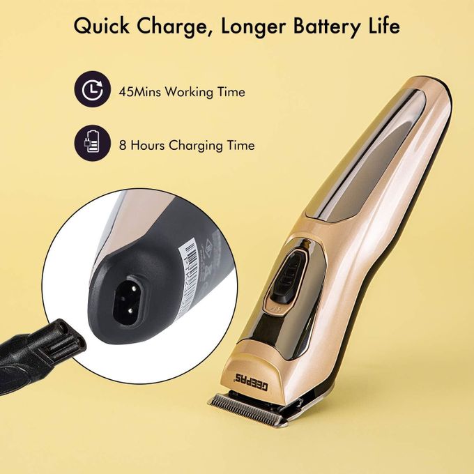 Geepas Rechargeable Hair Clipper Precise Beard Styler With Fine Steel Head