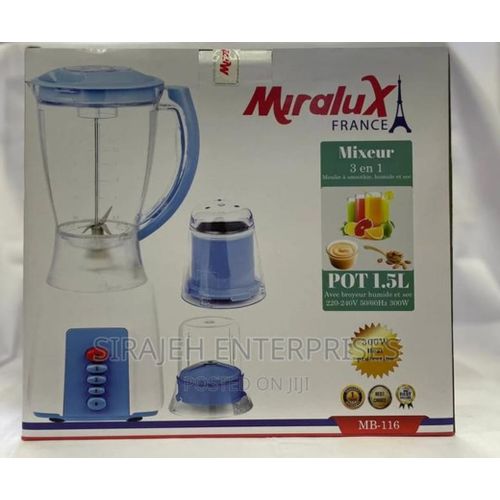 Electro Master EM-BL-1066 Unbreakable Jar Blender - 1.5L White