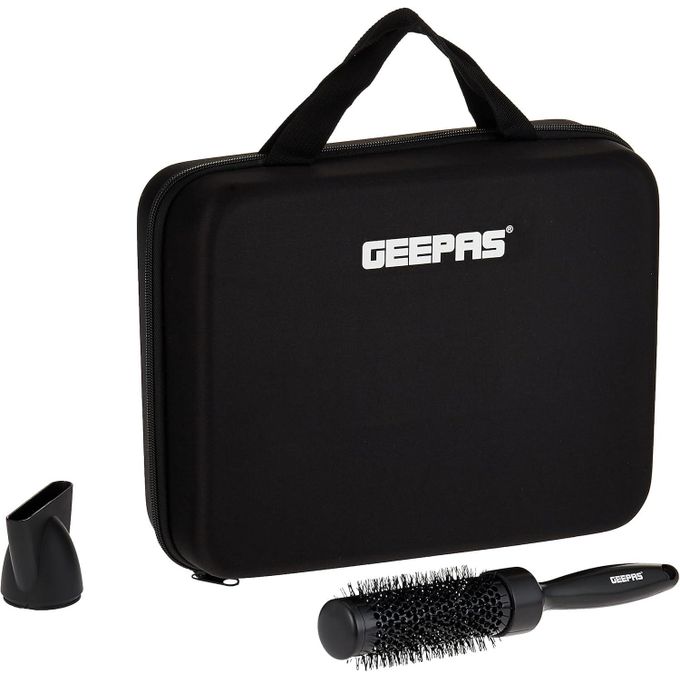 Geepas 4 In 1 Hair Dressing Set 2000W Portable Hair Dryer, Straightener, Curler with Eva Bag Ideal for Styling All Hairs- Multi