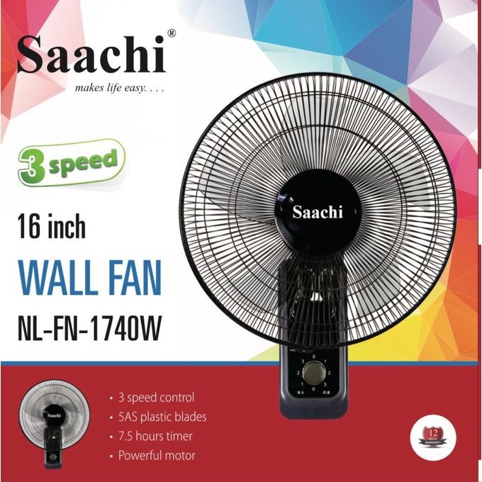 Saachi Buy One Get One Free 3 Speed Wall Fan