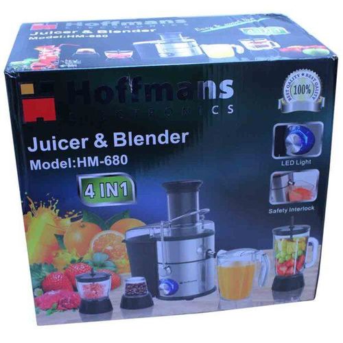 Hoffmans 4 Ln1 Electric Juicer, Blender /Extractor,1.5L- Silver