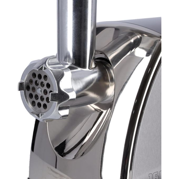 Geepas Electric Aluminum Meat Grinder Gearbox - 3 Metal Stainless Steel Cutting Plates,Metal Gears, Stainless Steel Blade