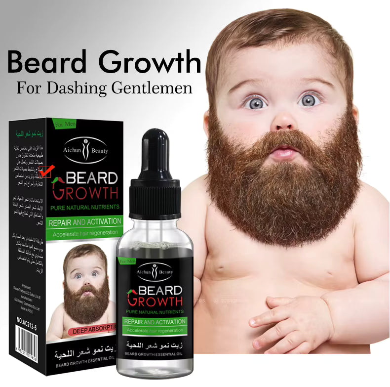 Natural Herbal Beard fast Growth Oil Nourishes and Smoothens Beard Made From Seeds