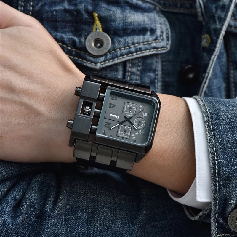 Oulm 3364 Men Luxury Quartz Watches Relojes Montre Homme Rectangle New Style Fashion Leather Band Sport Wrist Watch for Japan