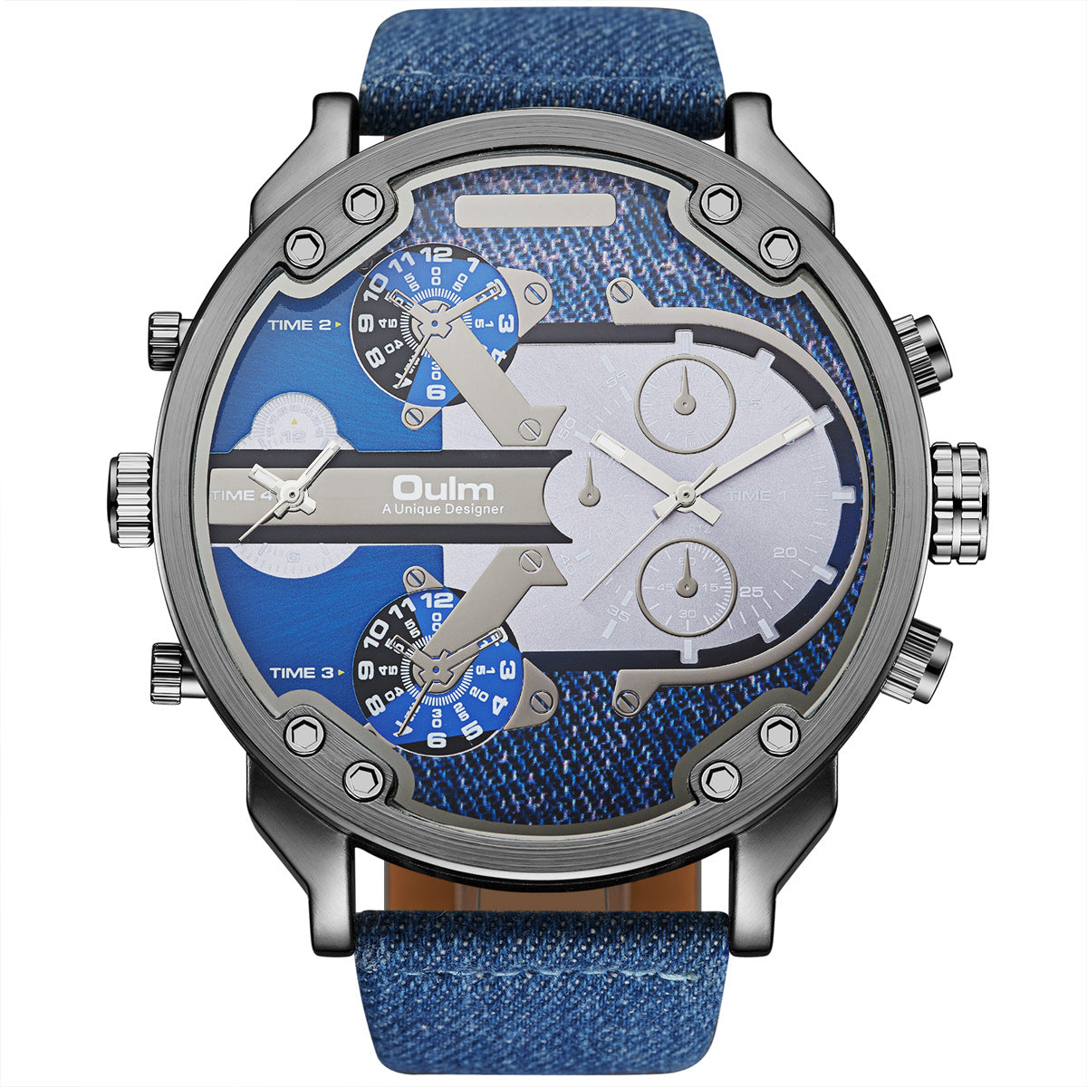 OULM 3548 Luxury Dual Time Zone Quartz Watch – Bold, Powerful & Stylish big in size