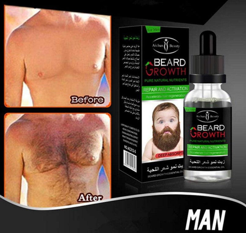 Natural Herbal Beard fast Growth Oil Nourishes and Smoothens Beard Made From Seeds