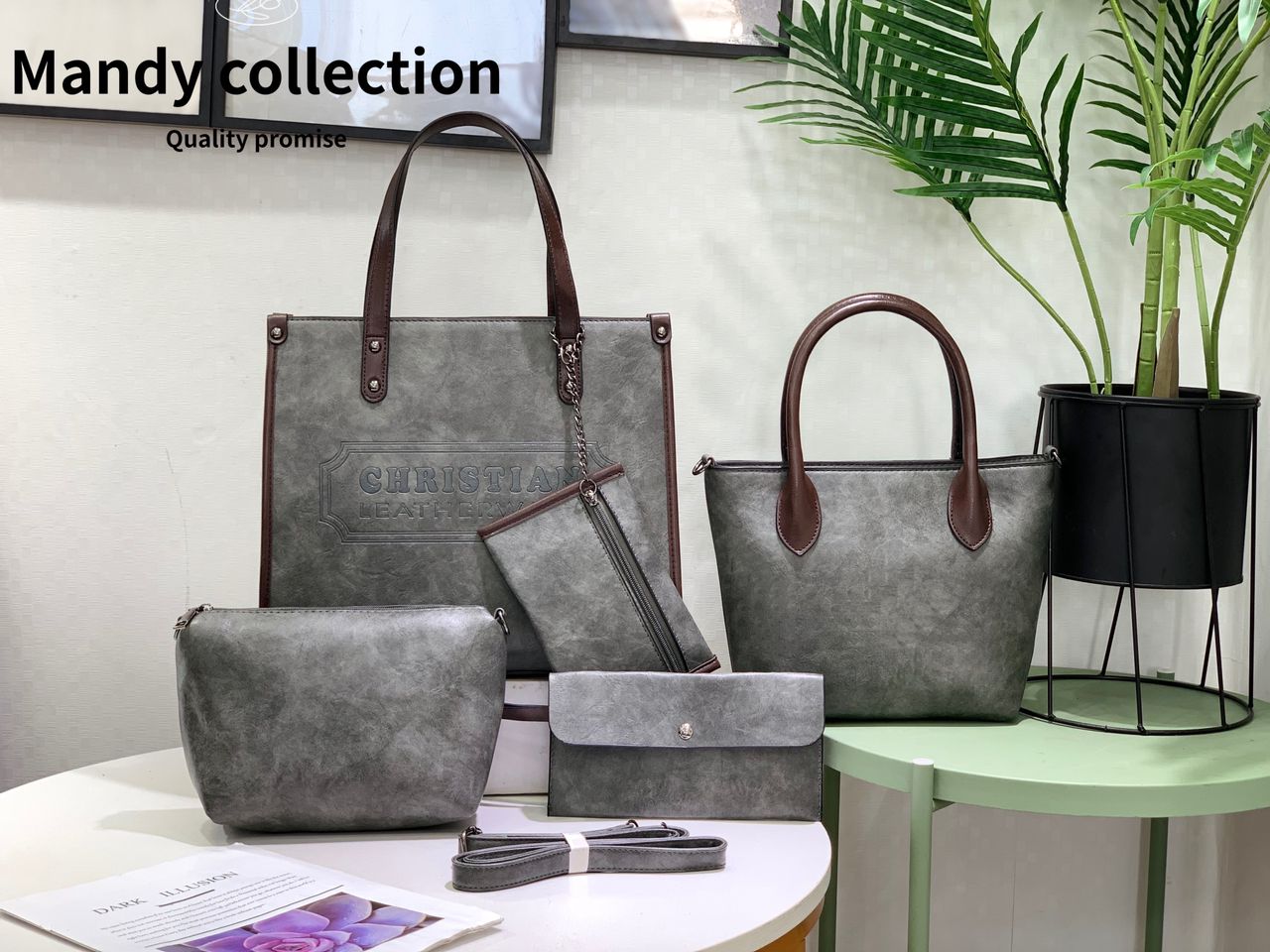 Mandy Collections 5 In 1 Handbags Classy