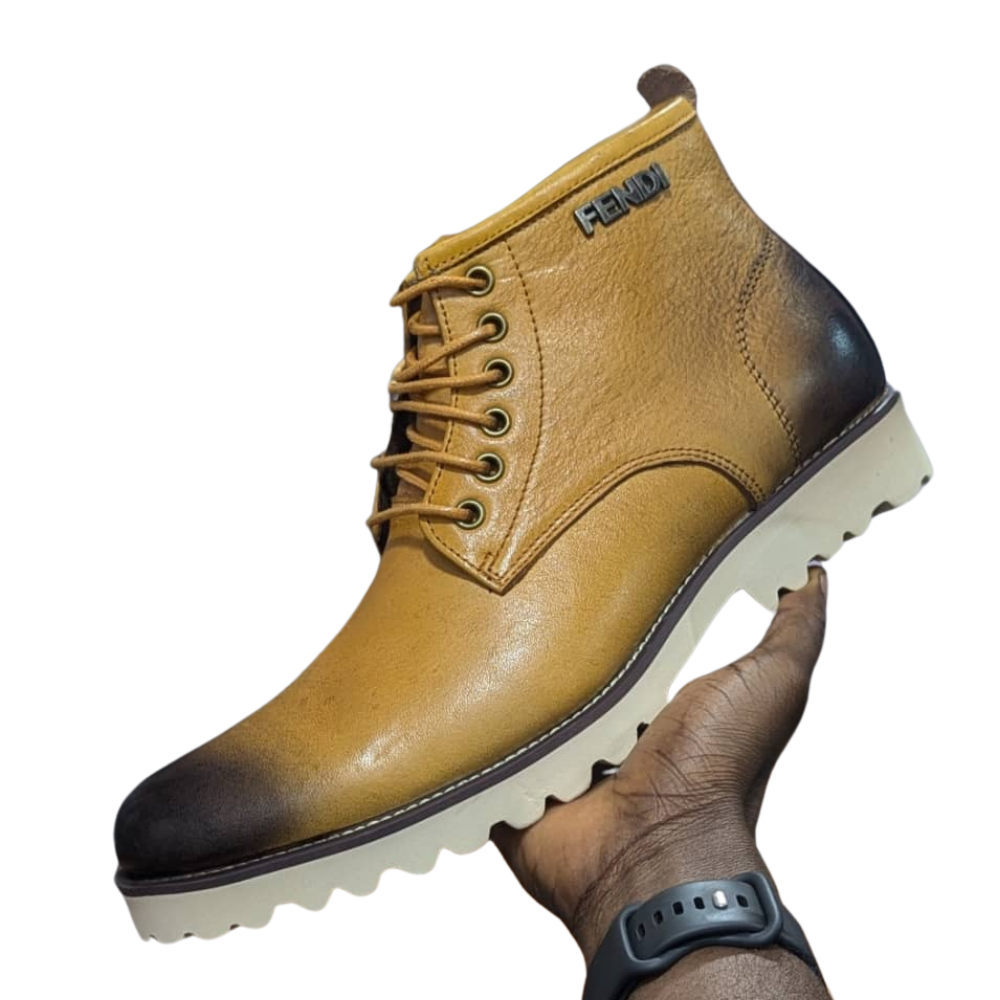 Fendi Leather Men's Boot Shoe (Original)