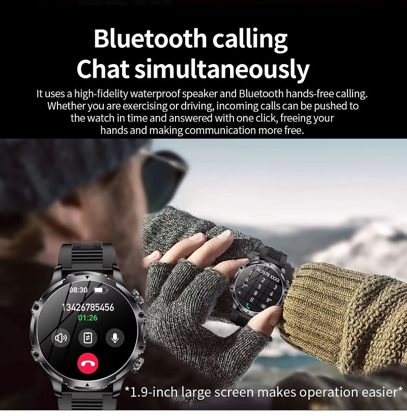 HotSale Ak75 Military Grade Smartwatch + Earpod + Extra Strap.!!
