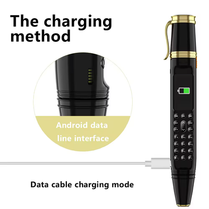 Hot Sale GSM Pen Phone with Dual SIM & Memory Card Slots
