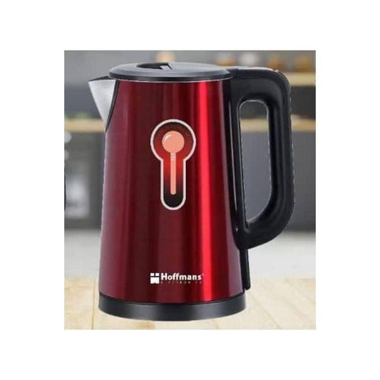 Hoffmans 2.5Ltrs Electric Tea Kettle For Boiling Water Stainless Steel Double Wall Hot Water Boiler With Automatic Shut Off & Boil-Dry Protection - Color May Vary