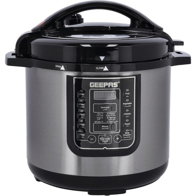 Geepas 12 Liters Electric Pressure Cooker 14-in-1 Multi-Function Cooker Multi-Purpose Steamer, Digital Multicooker