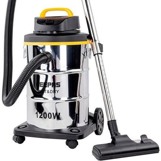 Geepas 2-in-1 Blow and Wet & Dry Vacuum Cleaner Powerful Copper Motor 23L Capacity Stainless Steel Drum Tank Dust Full Indicator