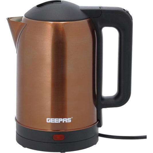 Geepas 1.8 Litres Stainless Steel Electric Kettle Boil Dry Protection and Automatic Cut-Off, Perfect for Boiling Water, Milk, Tea-Multi