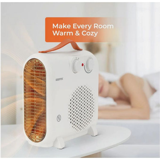 Geepas Portable Fan Heater Thermostat 2 Heat Option