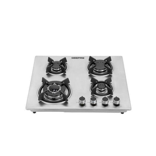 Geepas 2-in-1 Built-in Gas Hob, Stainless Steel