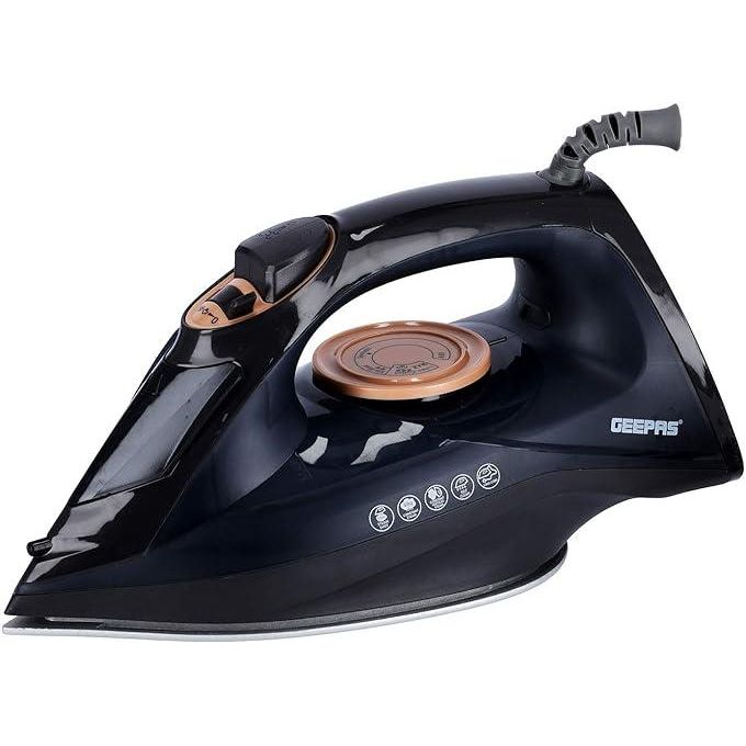 Geepas 2-In-1 Dry And Wet Steam Iron With Ceramic Soleplate