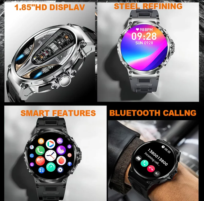 V69 Ultra HD Military grade smartwatch with 710mAh largest battery eve ...