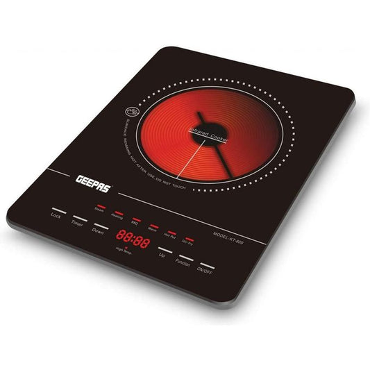 Geepas Infrared Stove Cooker With 8 Temperature Levels And 4 Digital LED Display 200watts