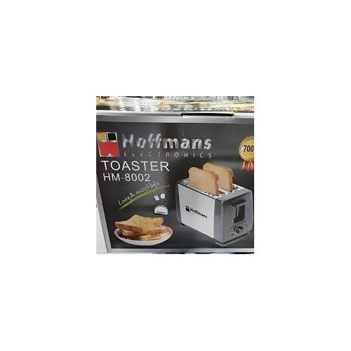 Hoffmans 2 Slice Electric Bread Toaster - Silver, Black