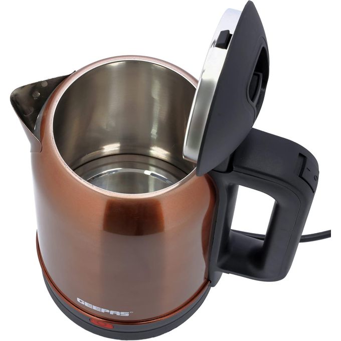 Geepas 1.8 Litres Stainless Steel Electric Kettle Boil Dry Protection and Automatic Cut-Off, Perfect for Boiling Water, Milk, Tea-Multi