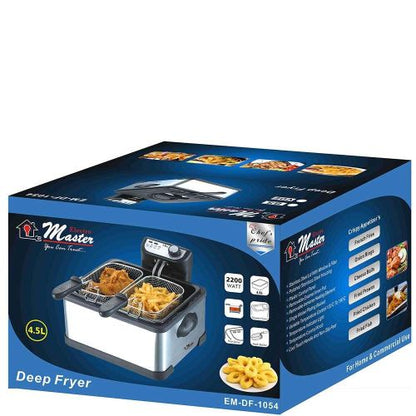 Electro Master Deep Fryer Double 4.5L - Silver