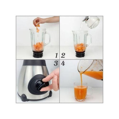 Hoffmans 2 In 1 Ice Crushing Powerful Blender Glass