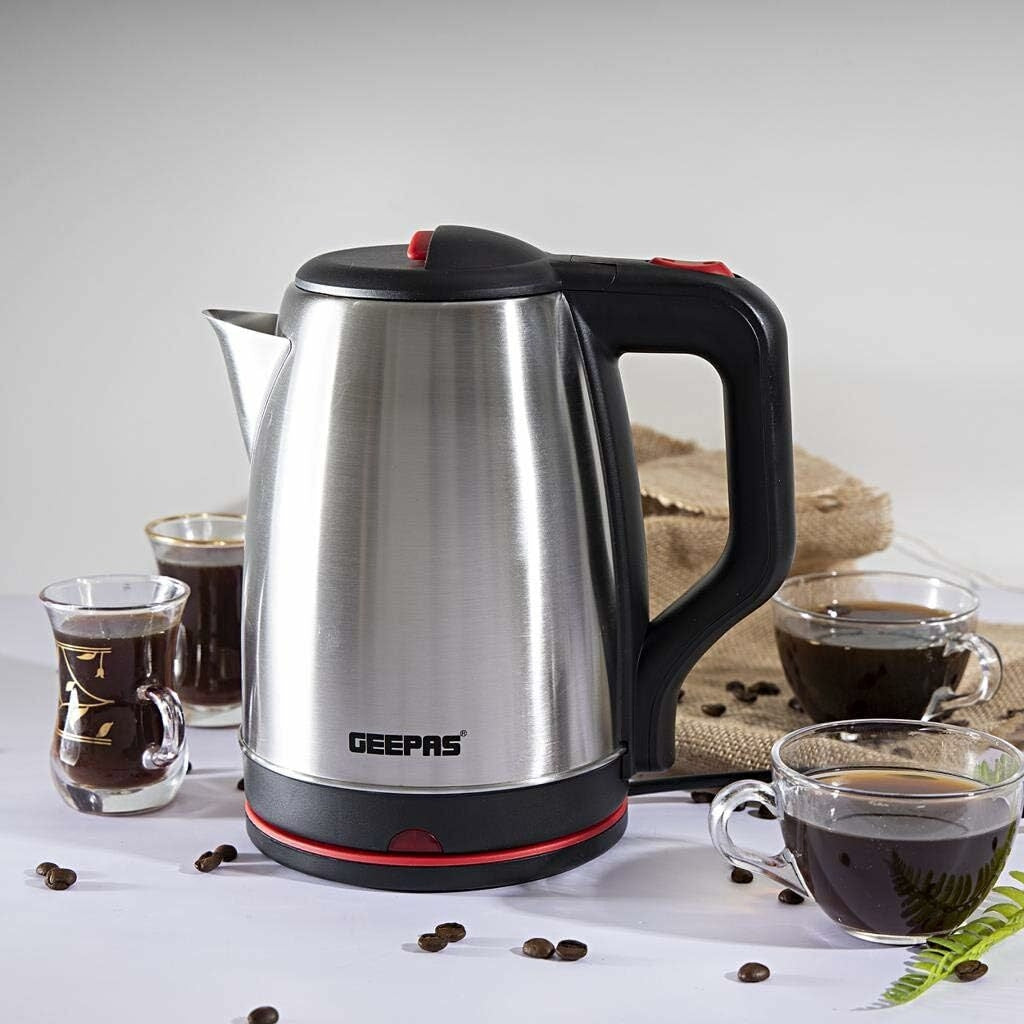 Geepas 1.8Litre Electric Kettle Stainless Steel GK 38042 And Electric Dry Iron