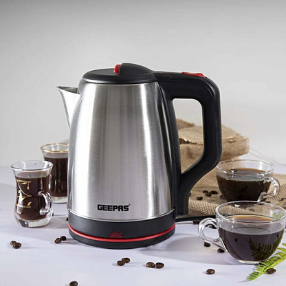 Geepas 1.8Litre Electric Kettle Stainless Steel GK 38042 And Electric Dry Iron
