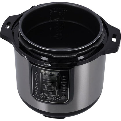 Geepas 12 Liters Electric Pressure Cooker 14-in-1 Multi-Function Cooker Multi-Purpose Steamer, Digital Multicooker