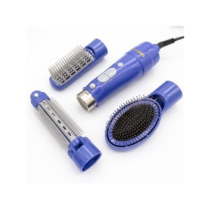 Geepas 6-in-1 Hair Styler 750W - 2 Speed Settings, Overheat Protection, 360 Swivel Cord & Cool Function - Multi-Functional Salon Hair Styler -Multi