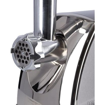 Geepas Electric Aluminum Meat Grinder Gearbox - 3 Metal Stainless Steel Cutting Plates,Metal Gears, Stainless Steel Blade