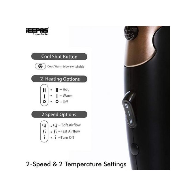 Geepas Mini Foldable Hair Dryer 1600 Watt
