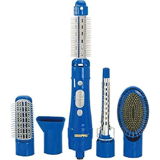 Geepas 6-in-1 Hair Styler 750W - 2 Speed Settings, Overheat Protection, 360 Swivel Cord & Cool Function - Multi-Functional Salon Hair Styler -Multi
