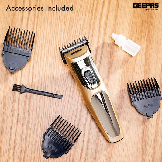 Geepas Rechargeable Hair Clipper Precise Beard Styler With Fine Steel Head