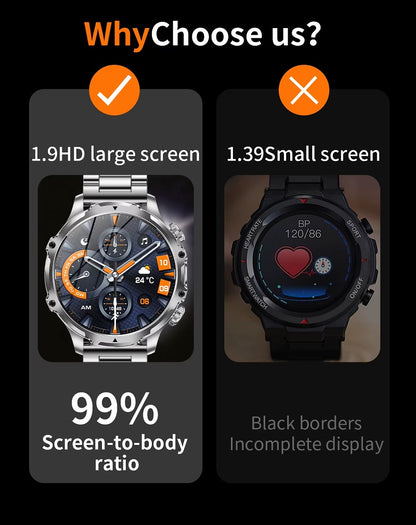 HotSale Ak75 Military Grade Smartwatch + Earpod + Extra Strap.!!