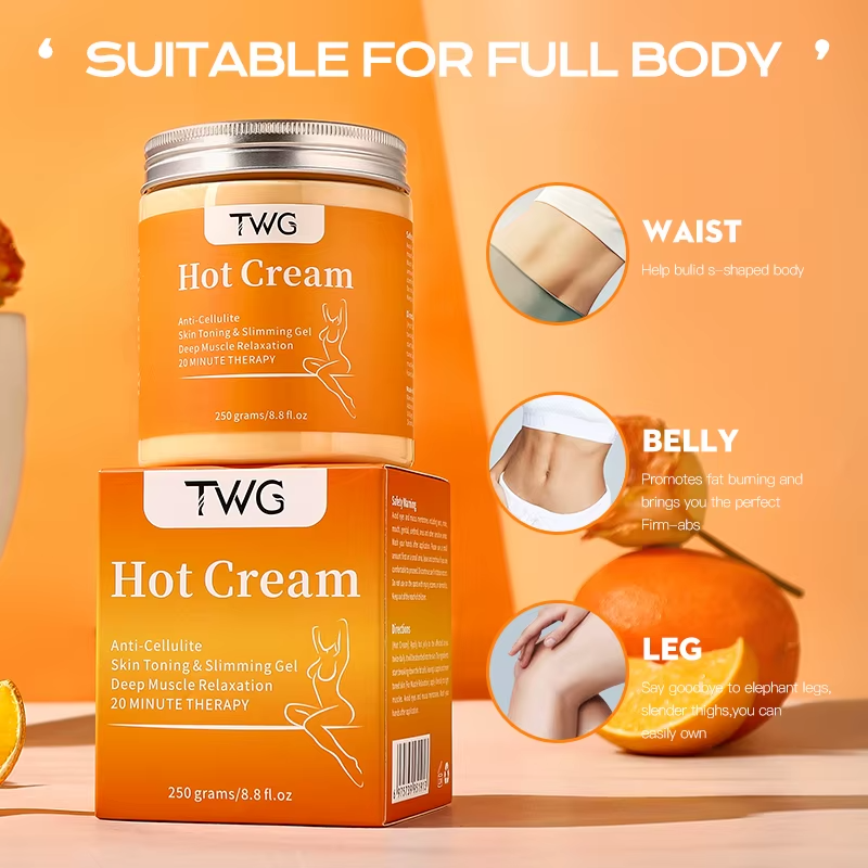 TWG 250g cream for fat burning and Weight Loss  Anti Cellulite Slimming Body Cream Weight Loss Belly Hot Cream Body Slimming Cream