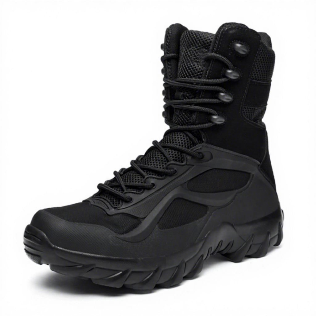 Outdoor Hiking Shoes with Microfiber Leather and Rubber Outsoles