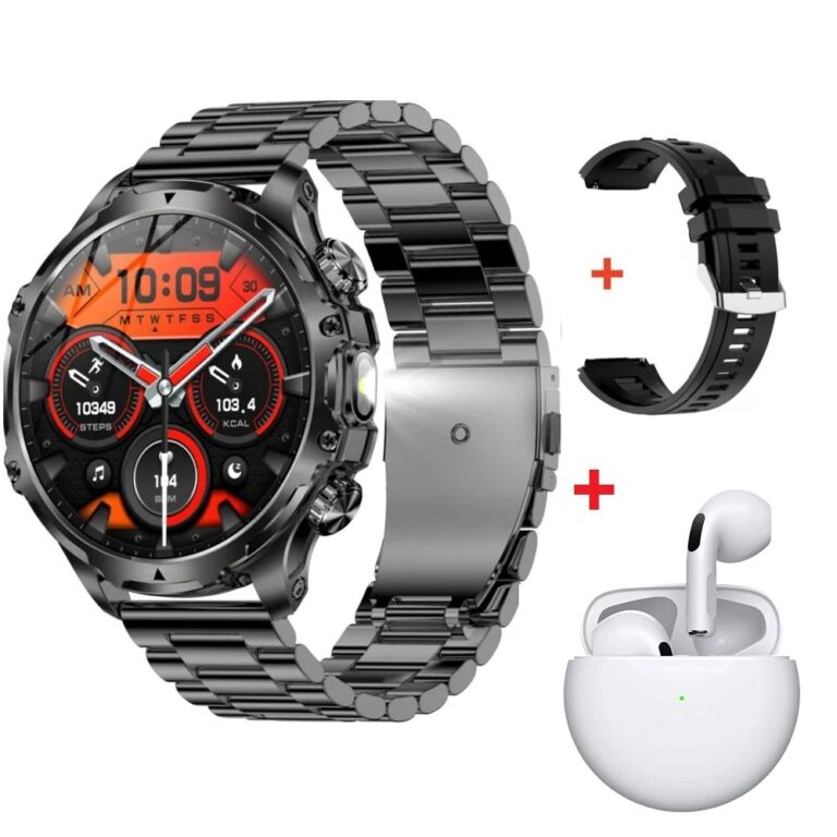 HotSale Ak75 Military Grade Smartwatch + Earpod + Extra Strap.!!