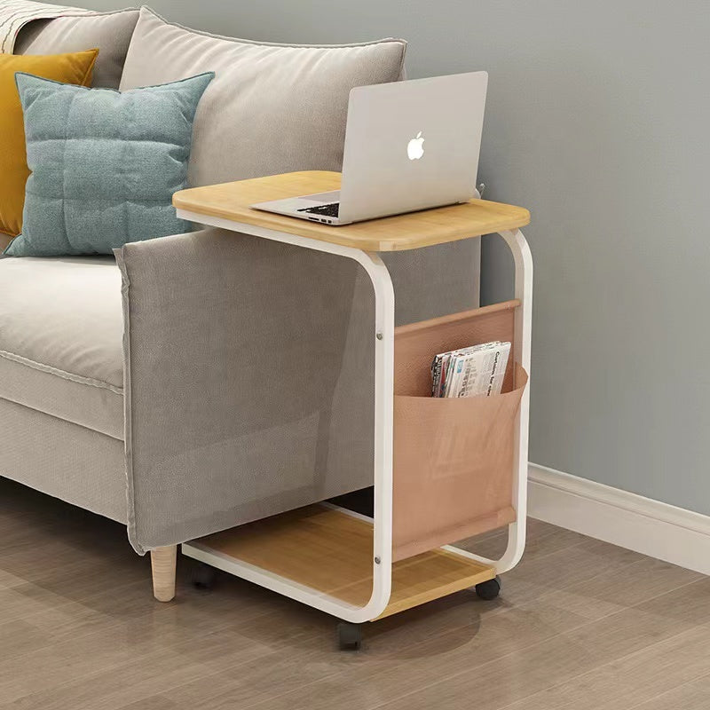Mobile Tea Table Simple Small square Table Sofa Side Table Living Room Household Storage Rack