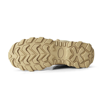 Outdoor Hiking Shoes with Microfiber Leather and Rubber Outsoles