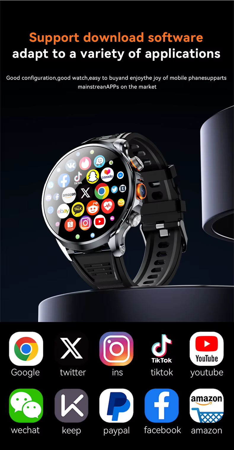 GAOKE H18 Google Smart Watch Mujer Men Ladies Smartwatch Com Android With SIM Card Smart Watch NFC Payment